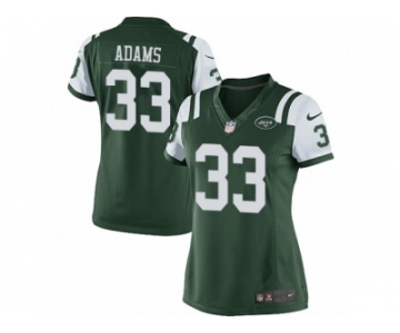 Women's Nike New York Jets #33 Jamal Adams Limited Green Team Color NFL Jersey