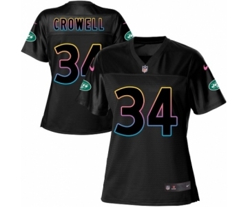 Women's Nike New York Jets #34 Isaiah Crowell Game Black Fashion NFL Jersey