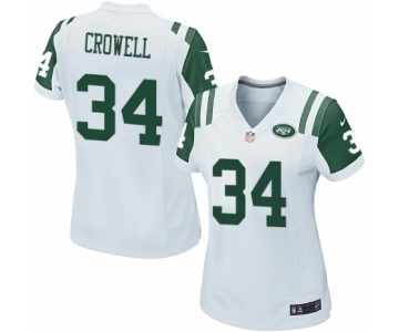 Women's Nike New York Jets #34 Isaiah Crowell Game White NFL Jersey
