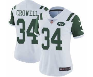 Women's Nike New York Jets #34 Isaiah Crowell White Vapor Untouchable Limited Player NFL Jersey
