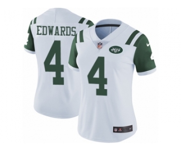 Women's Nike New York Jets #4 Lac Edwards Vapor Untouchable Limited White NFL Jersey