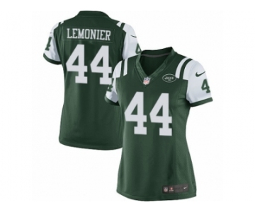 Women's Nike New York Jets #44 Corey Lemonier Limited Green Team Color NFL Jersey
