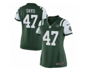 Women's Nike New York Jets #47 Kellen Davis Limited Green Team Color NFL Jersey