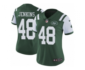 Women's Nike New York Jets #48 Jordan Jenkins Vapor Untouchable Limited Green Team Color NFL Jersey