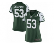 Women's Nike New York Jets #53 Mike Catapano Limited Green Team Color NFL Jersey