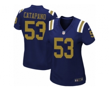 Women's Nike New York Jets #53 Mike Catapano Limited Navy Blue Alternate NFL Jersey