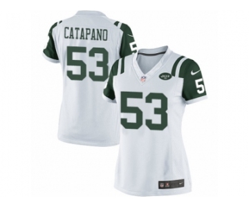 Women's Nike New York Jets #53 Mike Catapano Limited White NFL Jersey