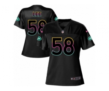 Women's Nike New York Jets #58 Darron Lee Game Black Fashion NFL Jersey
