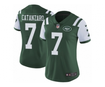 Women's Nike New York Jets #7 Chandler Catanzaro Vapor Untouchable Limited Green Team Color NFL Jersey