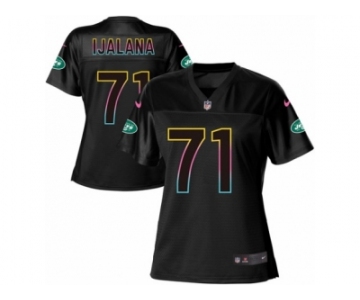 Women's Nike New York Jets #71 Ben Ijalana Game Black Fashion NFL Jersey