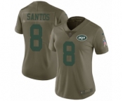 Women's Nike New York Jets #8 Cairo Santos Limited Olive 2017 Salute to Service NFL Jersey