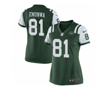 Women's Nike New York Jets #81 Quincy Enunwa Limited Green Team Color NFL Jersey