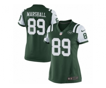 Women's Nike New York Jets #89 Jalin Marshall Limited Green Team Color NFL Jersey