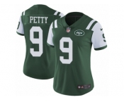 Women's Nike New York Jets #9 Bryce Petty Vapor Untouchable Limited Green Team Color NFL Jersey