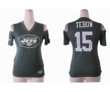 nike women nfl jerseys new york jets #15 tebow field flirt fashion green[nike 2012]