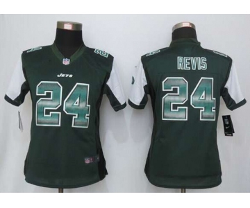 nike women nfl jerseys new york jets #24 revis green[Strobe Limited]