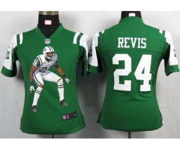 nike women nfl jerseys new york jets #24 revis green[portrait fashion]