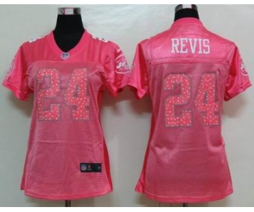 nike women nfl jerseys new york jets #24 revis pink[2012 new]