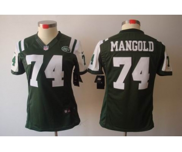 nike women nfl jerseys new york jets #74 nick mangold green[nike limited]