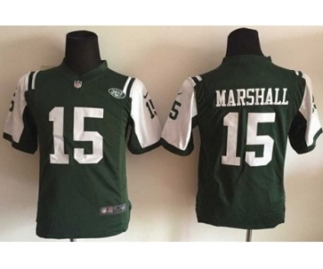 Nike Youth New York Jets #15 Brandon Marshall Green Team Color Stitched Jerseys