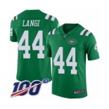 Youth New York Jets #44 Harvey Langi Limited Green Rush Vapor Untouchable 100th Season Football Jersey