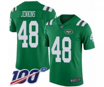 Youth New York Jets #48 Jordan Jenkins Limited Green Rush Vapor Untouchable 100th Season Football Jersey