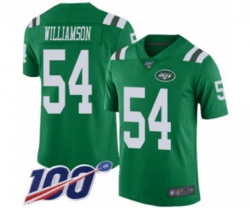 Youth New York Jets #54 Avery Williamson Limited Green Rush Vapor Untouchable 100th Season Football Jersey
