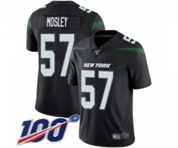 Youth New York Jets #57 C.J. Mosley Black Alternate Vapor Untouchable Limited Player 100th Season Football Jersey