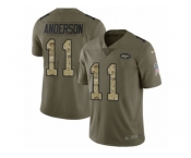 Youth Nike New York Jets #11 Robby Anderson Limited Olive Camo 2017 Salute to Service NFL Jersey