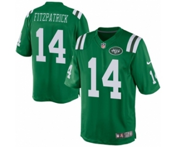Youth Nike New York Jets #14 Ryan Fitzpatrick Green Rush NFL Jersey