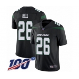 Youth Nike New York Jets #26 Le'Veon Bell Black Alternate Vapor Untouchable Limited Player 100th Season NFL Jersey