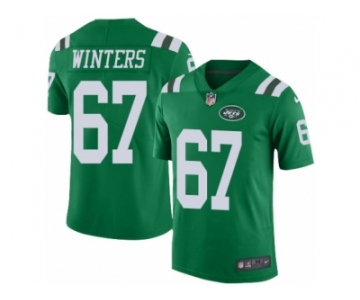 Youth Nike New York Jets #67 Brian Winters Limited Green Rush NFL Jersey