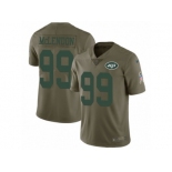 Youth Nike New York Jets #99 Steve McLendon Limited Olive 2017 Salute to Service NFL Jersey