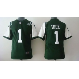 nike youth nfl jerseys new york jets #1 vick green[nike]