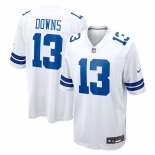Men Dallas Cowboys #13 Downs Game White NFL Jersey Men Dallas Cowboys #13 Downs Game White NFL Jersey