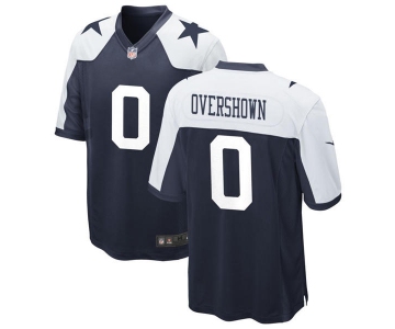Men's Dallas Cowboys #0 DeMarvion Overshown Game Navy Blue Throwback Alternate Football Jersey