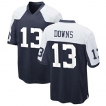 Men's Dallas Cowboys #13 Downs Game Navy Blue Throwback Alternate Football Jersey Men's Dallas Cowboys #13 Downs Game Navy Blue Throwback Alternate Football Jersey