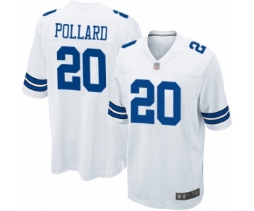 Men's Dallas Cowboys #20 Tony Pollard Game White Football Jersey