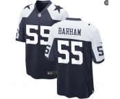Mens Dallas Cowboys #55 Jaishawn Barham Game Navy Blue Throwback Alternate Football Jersey