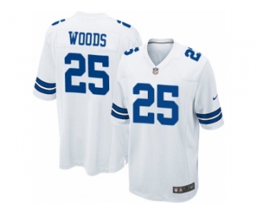 Men's Nike Dallas Cowboys #25 Xavier Woods Game White NFL Jersey