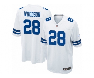 Men's Nike Dallas Cowboys #28 Darren Woodson Game White NFL Jersey