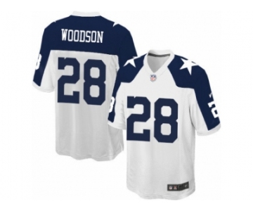 Men's Nike Dallas Cowboys #28 Darren Woodson Game White Throwback Alternate NFL Jersey