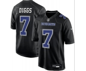 Men's Nike Dallas Cowboys #7 Trevon Diggs Carbon Black Fashion Game Jersey