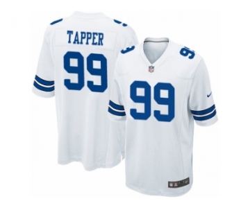 Men's Nike Dallas Cowboys #99 Charles Tapper Game White NFL Jersey