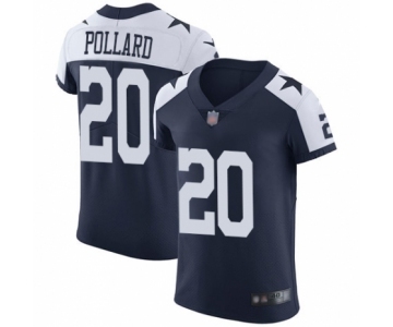 Men's Dallas Cowboys #20 Tony Pollard Navy Blue Alternate Vapor Untouchable Elite Player Football Jersey