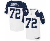 Men's Dallas Cowboys #72 Ed Jones White Thanksgiving Retired Player NFL Nike Elite Jersey Men's Dallas Cowboys #72 Ed Jones White Thanksgiving Retired Player NFL Nike Elite Jersey