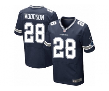 Men's Nike Dallas Cowboys #28 Darren Woodson Elite Navy Blue Team Color NFL Jersey