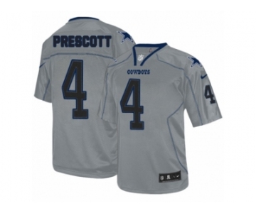 Men's Nike Dallas Cowboys #4 Dak Prescott Elite Lights Out Grey NFL Jersey