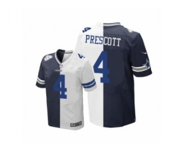 Men's Nike Dallas Cowboys #4 Dak Prescott Elite Team Road Two Tone NFL Jersey