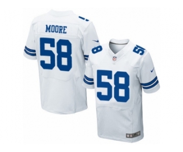 Men's Nike Dallas Cowboys #58 Damontre Moore Elite White NFL Jersey